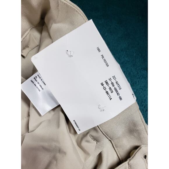 Uniqlo Pants Size 31 Womens Beige Stretch Chino Khaki Pleated Straight NWT - Picture 5 of 14